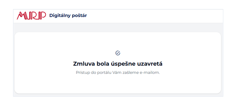 Zmluva bola úspešne uzavretá