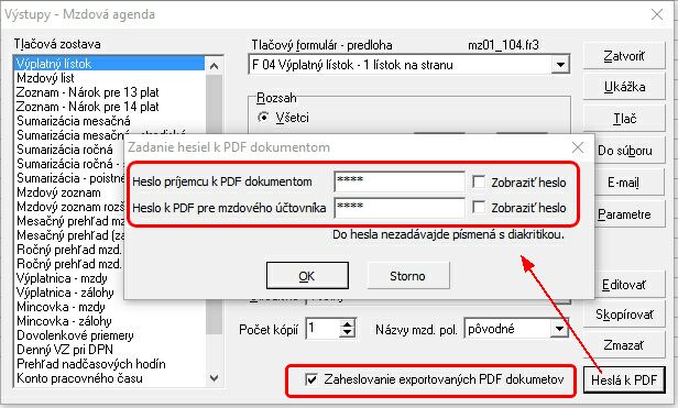 Heslo pre PDF vystupy